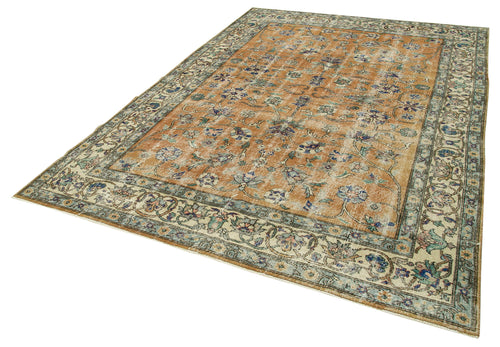 Kayseri Vintage Beige Vintage Cotton Wool Handmade Area Rug 6'10'' x 10'0''