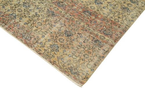 Kayseri Vintage Beige Vintage Cotton Wool Handmade Area Rug 7'1'' x 10'6''