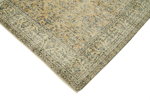 Kayseri Vintage Beige Vintage Cotton Wool Handmade Area Rug 6'9'' x 9'9''