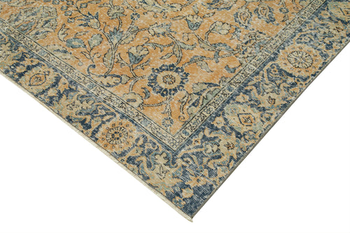 Kayseri Vintage Beige Vintage Cotton Wool Handmade Area Rug 7'0'' x 10'2''