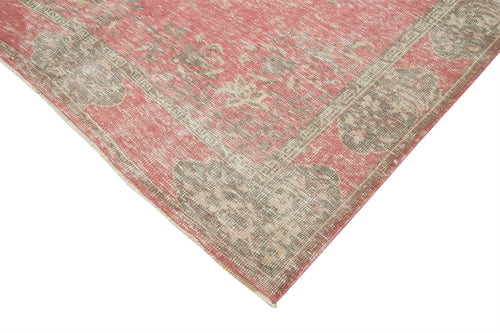 Kayseri Vintage Red Vintage Cotton Wool Handmade Area Rug 6'3'' x 9'3''