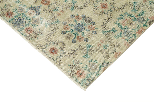 Kayseri Vintage Beige Vintage Cotton Wool Handmade Area Rug 6'8'' x 9'9''