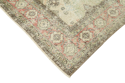 Kayseri Vintage Beige Vintage Cotton Wool Handmade Area Rug 6'5'' x 10'3''