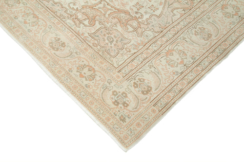 Kayseri Vintage Beige Vintage Cotton Wool Handmade Area Rug 6'6'' x 9'10''