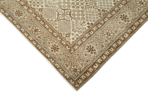 Kayseri Vintage Beige Vintage Cotton Wool Handmade Area Rug 4'9'' x 7'2''