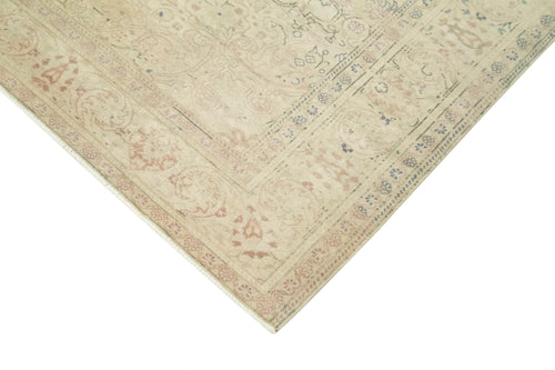 Kayseri Vintage Beige Vintage Cotton Wool Handmade Area Rug 6'3'' x 9'10''