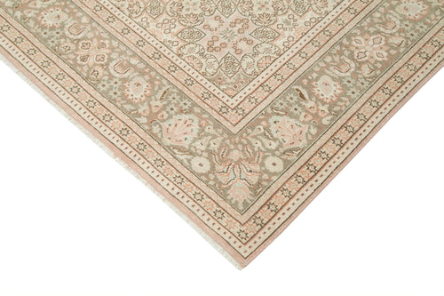 Kayseri Vintage Beige Vintage Cotton Wool Handmade Area Rug 6'9'' x 10'0''