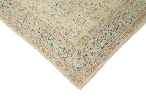 Kayseri Vintage Beige Vintage Cotton Wool Handmade Area Rug 6'6'' x 9'2''