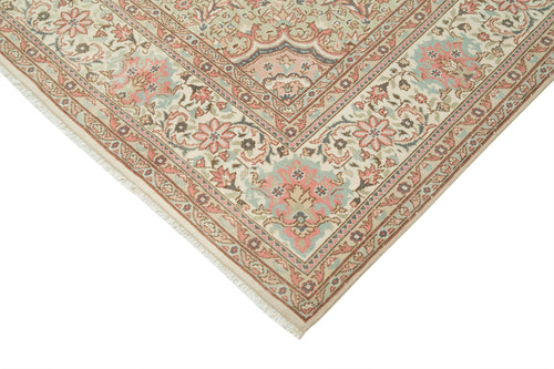 Kayseri Vintage Beige Vintage Cotton Wool Handmade Area Rug 6'9'' x 9'10''