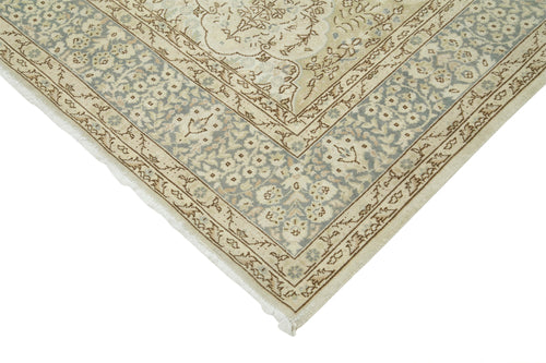 Kayseri Vintage Beige Vintage Cotton Wool Handmade Area Rug 6'11'' x 10'3''