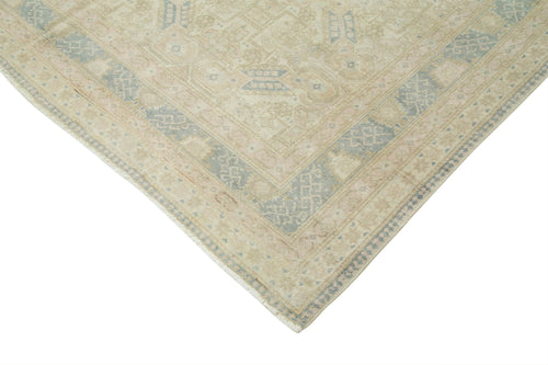 Kayseri Vintage Beige Vintage Cotton Wool Handmade Area Rug 6'4'' x 9'5''