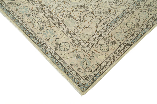 Kayseri Vintage Beige Vintage Cotton Wool Handmade Area Rug 7'1'' x 10'0''