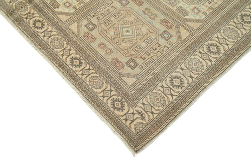 Kayseri Vintage Beige Vintage Cotton Wool Handmade Area Rug 6'7'' x 10'0''