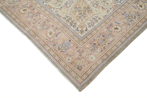 Kayseri Vintage Beige Vintage Cotton Wool Handmade Area Rug 6'10'' x 10'2''