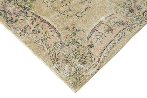 Kayseri Vintage Beige Vintage Cotton Wool Handmade Area Rug 6'9'' x 10'0''