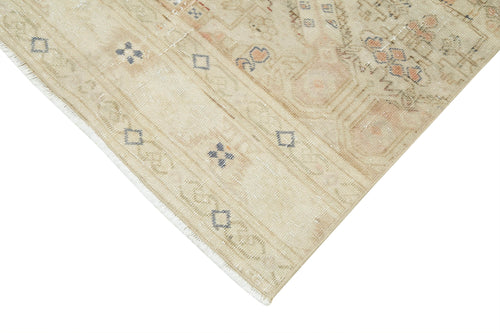 Kayseri Vintage Beige Vintage Cotton Wool Handmade Area Rug 2'9'' x 8'7''