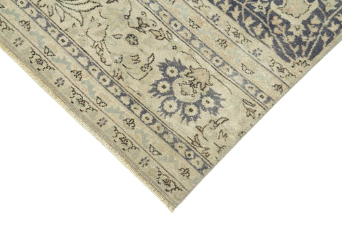 Kayseri Vintage Beige Vintage Cotton Wool Handmade Area Rug 2'9'' x 10'11''