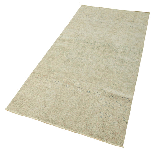 Kayseri Vintage Beige Vintage Cotton Wool Handmade Area Rug 2'11'' x 6'11''