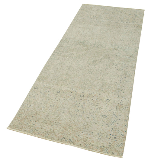 Kayseri Vintage Beige Vintage Cotton Wool Handmade Area Rug 2'6'' x 7'0''