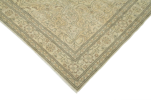 Kayseri Vintage Beige Vintage Cotton Wool Handmade Area Rug 6'6'' x 9'10''