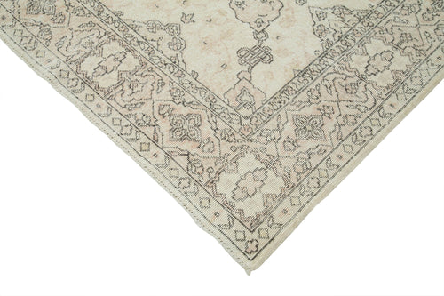 Kayseri Vintage Beige Vintage Cotton Wool Handmade Area Rug 7'1'' x 10'3''