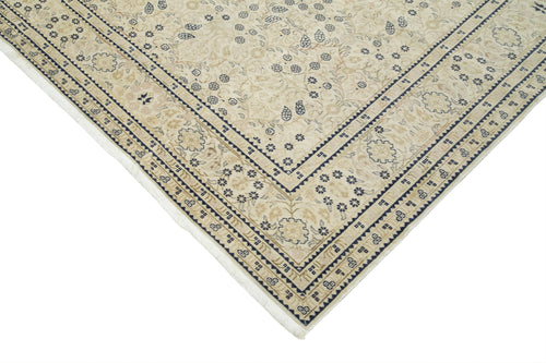 Kayseri Vintage Beige Vintage Cotton Wool Handmade Area Rug 7'10'' x 11'7''