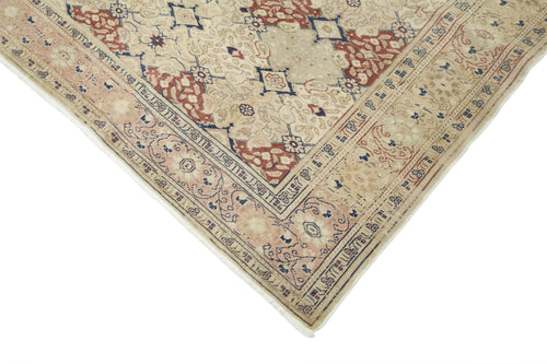 Kayseri Vintage Beige Vintage Cotton Wool Handmade Area Rug 8'5'' x 11'5''
