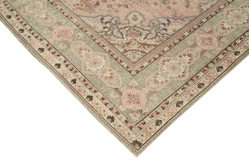 Kayseri Vintage Beige Vintage Cotton Wool Handmade Area Rug 8'2'' x 11'6''