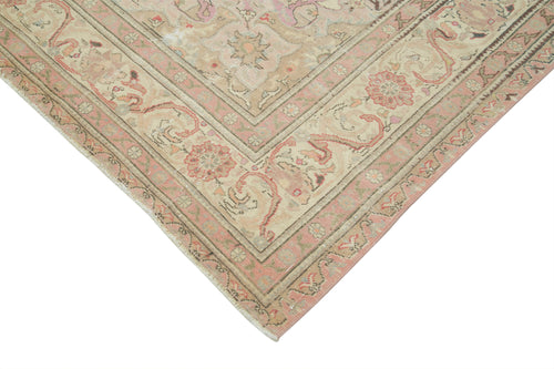 Kayseri Vintage Beige Vintage Cotton Wool Handmade Area Rug 7'9'' x 12'2''