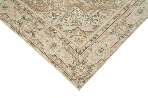 Kayseri Vintage Beige Vintage Cotton Wool Handmade Area Rug 7'7'' x 11'0''
