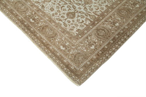 Kayseri Vintage Beige Vintage Cotton Wool Handmade Area Rug 7'3'' x 10'11''