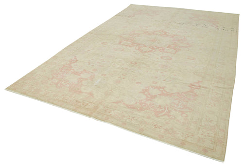 Kayseri Vintage Beige Vintage Cotton Wool Handmade Area Rug 7'10'' x 12'2''