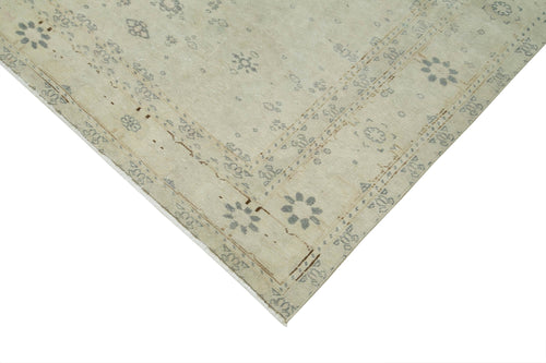 Kayseri Vintage Beige Vintage Cotton Wool Handmade Area Rug 7'9'' x 11'5''