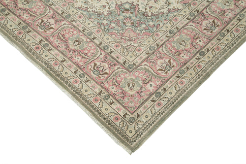 Kayseri Vintage Beige Vintage Cotton Wool Handmade Area Rug 8'5'' x 11'4''