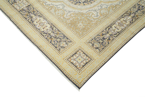 Kayseri Vintage Beige Vintage Cotton Wool Handmade Area Rug 8'0'' x 11'7''
