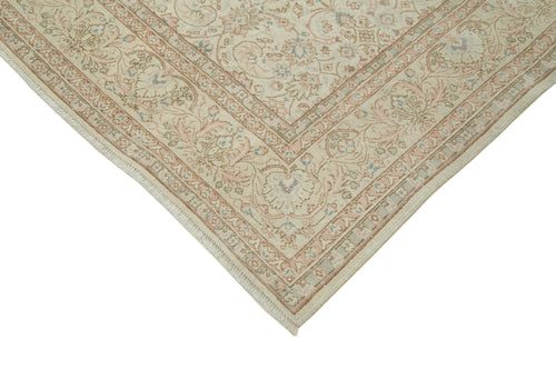 Kayseri Vintage Beige Vintage Cotton Wool Handmade Area Rug 7'9'' x 11'9''