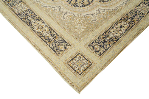 Kayseri Vintage Beige Vintage Cotton Wool Handmade Area Rug 7'10'' x 10'8''