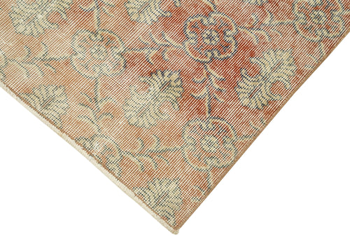 Overdyed Vintage Beige Vintage Cotton Wool Handmade Area Rug 2'11'' x 10'10''