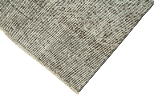 Overdyed Vintage Blue Vintage Cotton Wool Handmade Area Rug 3'0'' x 10'0''