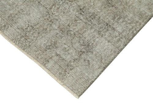 Overdyed Vintage Grey Vintage Cotton Wool Handmade Area Rug 3'0'' x 10'6''
