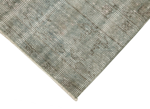 Overdyed Vintage Grey Vintage Cotton Wool Handmade Area Rug 2'8'' x 9'11''