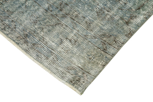 Overdyed Vintage Grey Vintage Cotton Wool Handmade Area Rug 2'6'' x 10'2''