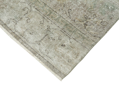 Overdyed Vintage Grey Vintage Cotton Wool Handmade Area Rug 2'11'' x 9'11''