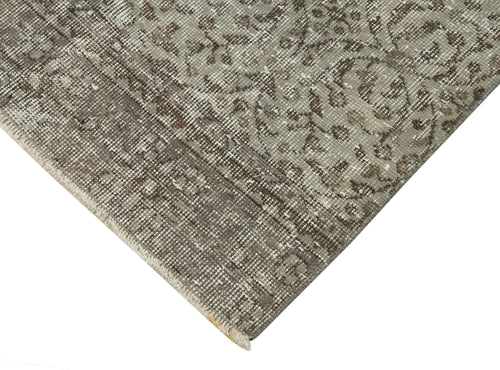 Overdyed Vintage Grey Vintage Cotton Wool Handmade Area Rug 3'0'' x 9'3''