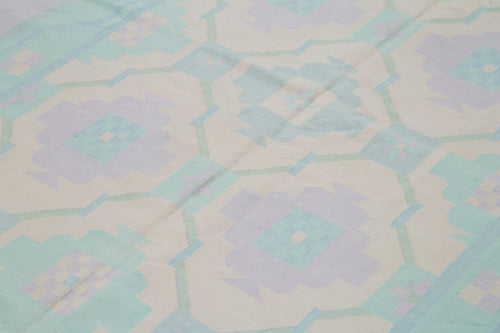 Geometric Duri Beige Geometric Cotton Wool Handmade Area Rug 5'10'' x 8'11''