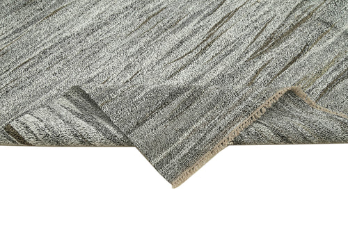 Handmade Area Rug - Geometric Wool Rug 9'7''x13'7'' | Durable Cotton Blend Carpet