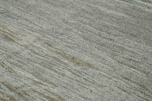 Scrap Grey Geometric Cotton Wool Handmade Area Rug 9'10'' x 13'4''