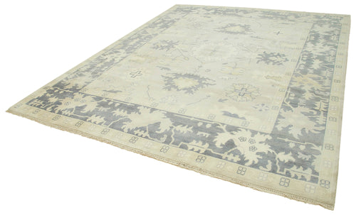 Tebriz Beige Classic Cotton Wool Handmade Area Rug 9'3'' x 11'9''