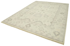 Tebriz Beige Classic Cotton Wool Handmade Area Rug 9'1'' x 12'0''