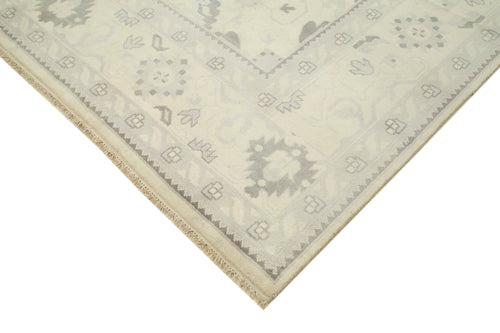Tebriz Beige Classic Cotton Wool Handmade Area Rug 9'1'' x 12'0''
